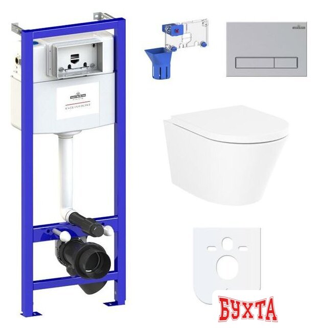 Унитаз подвесной Lavinia Boho Relfix Biore Rimless 7 в 1 87040099 (матовый пластик)