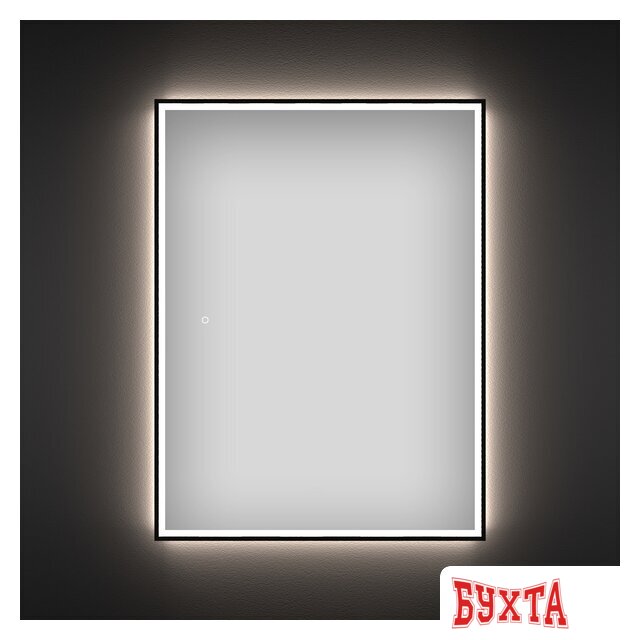 Мебель для ванных комнат Wellsee Зеркало с фронтальной LED-подсветкой 7 Rays' Spectrum 172201300, 70 х 85 см (с сенсором и регулировкой яркости освещения)