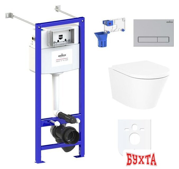 Унитаз подвесной Lavinia Boho Relfix Biore Rimless 7 в 1 87050183 (матовый пластик)