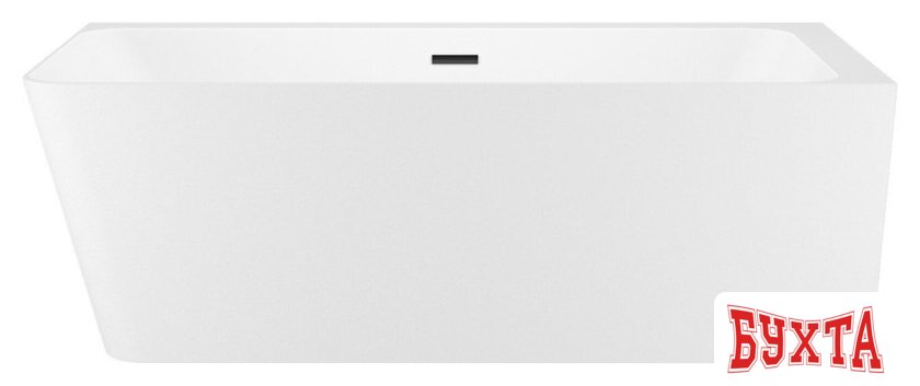 Ванна Wellsee Bromance 170x78 23160303R (пристенная ванна (правая) белый глянец, экран, ножки, сифон-автомат матовый черный)