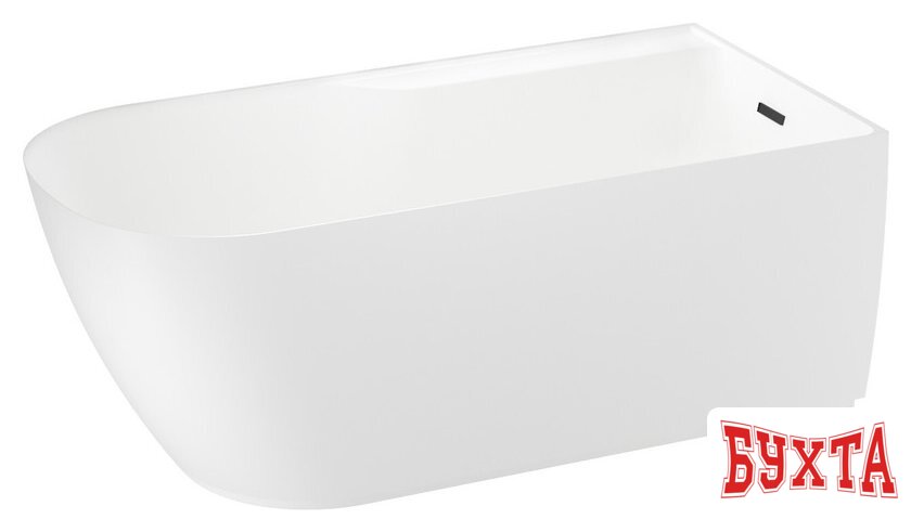 Ванна Wellsee Camellia 2.0 167x82 236202003 (отдельностоящая ванна (правая) белый глянец, экран, ножки, сифон-автомат матовый черный)