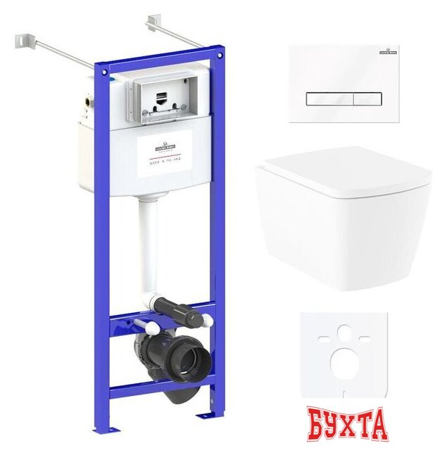 Унитаз подвесной Lavinia Boho Relfix Aveo Rimless 6 в 1 77050213 (белое стекло)