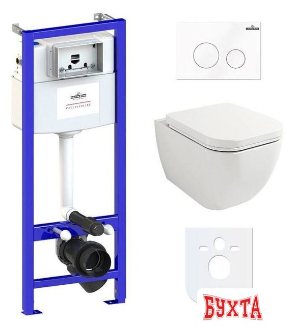 Унитаз подвесной Lavinia Boho Relfix One Compacto 6 в 1 77040065 (белый пластик)