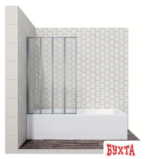 Стеклянная шторка для ванны Ambassador Bath Screens 16041111L 100