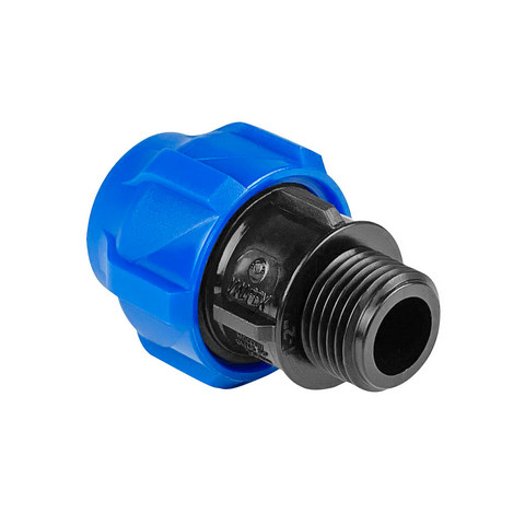 Муфта ПНД компр. соединительная c наружной резьбой 40х1 1/2" (40/10) VALFEX