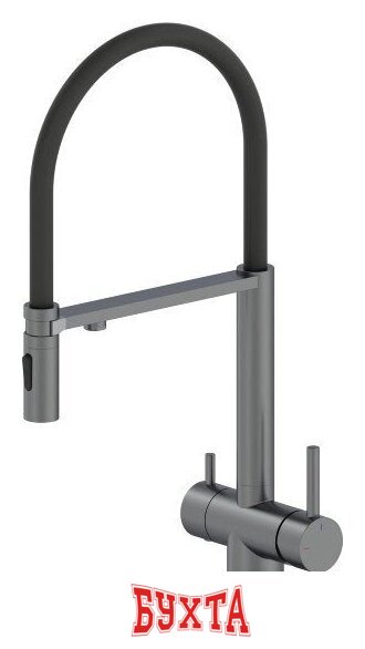 Смеситель Gerhans K14390D-2 (оружейная сталь)