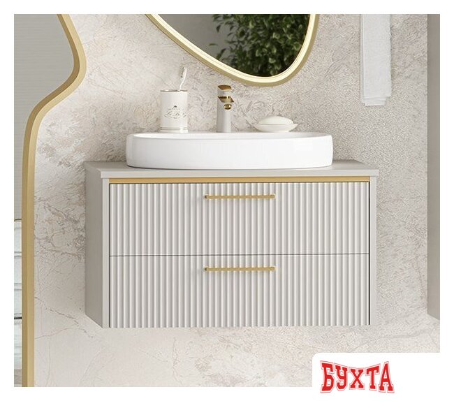 Мебель для ванных комнат Brevita Elche 80 ELC-01080-0502Я (серый кашемир)