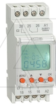 Цифровой таймер RD-TPA2, 2CO, 16A(250VAC), 24_264VAC/DC, астроном. год. программа, русское меню
