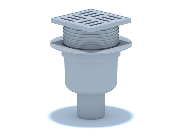 Трап верт.вып. 50 рег.с решеткой из пластика 10х10 ТА5704  / (РФ)