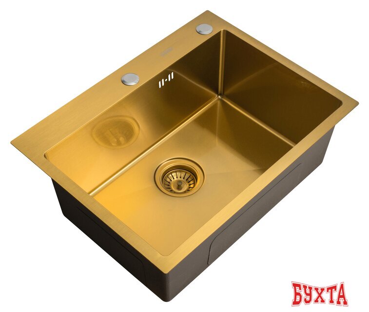 Кухонная мойка ARFEKA Eco AR 600*500 Golden PVD Nano