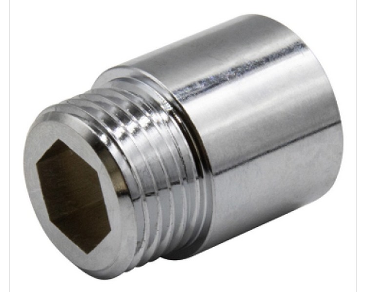 Гайка удл 3/4 40 мм VRT®, стр. пр. Китай. Артикул хром