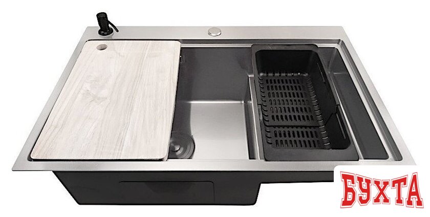 Кухонная мойка Stellar S7550S-TU-L (сатин, с доской)