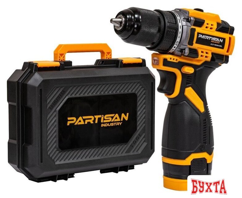 Дрель-шуруповерт Partisan AD-1660BL (с 2-мя АКБ, кейс)