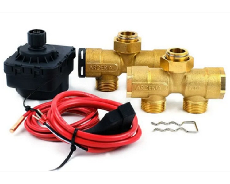 Клапан трехходовой ARDERIA 3/4" с электроприводом, комплект (New), стр. ввоза Россия