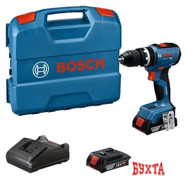 Ударная дрель-шуруповерт Bosch GSB 18V-65 Professional 06019N3100 (с 2-мя АКБ, кейс)