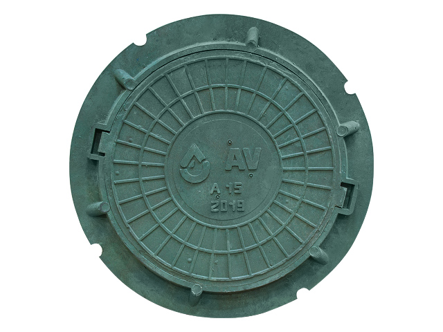 Люк садовый А15 (15 кН) зеленый, AV Engineering, арт.AVEA15A