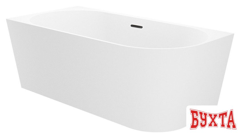 Ванна Wellsee Excellence Pro 150x73 28760603R (пристенная ванна (левая) белый глянец, экран, ножки, сифон-автомат матовый черный) 2