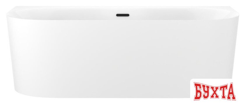 Ванна Wellsee Collaro 180x80 28910203R (пристенная ванна белый глянец, экран, ножки, сифон-автомат матовый черный)