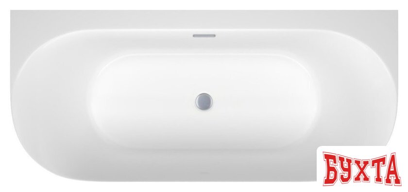 Ванна Wellsee Collaro 180x80 28910201R (пристенная ванна белый глянец, экран, ножки, сифон-автомат хром) 4