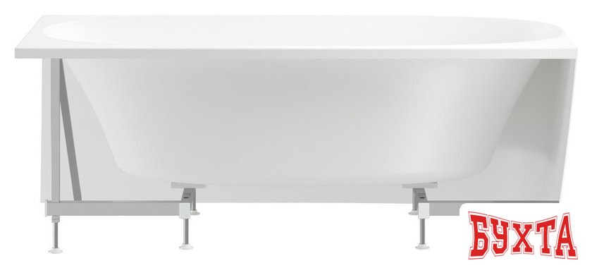 Ванна Wellsee Belle Spa 2.0 160x75 235802002 (пристенная ванна (левая) белый глянец, экран, каркас, сифон-автомат глянцевый белый) 3