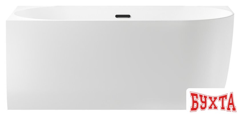 Ванна Wellsee Belle Spa 150x75 235701003 (пристенная ванна (левая) белый глянец, экран, каркас, сифон-автомат матовый черный)