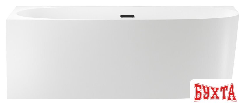 Ванна Wellsee Belle Spa 2.0 170x75 235805003 (пристенная ванна (левая) белый глянец, экран, каркас, сифон-автомат матовый черный)