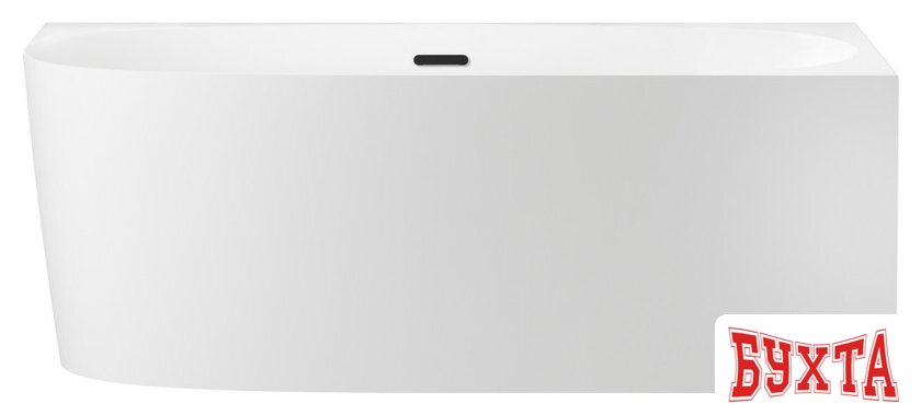 Ванна Wellsee Belle Spa 2.0 160x75 235803003 (пристенная ванна (правая) белый глянец, экран, каркас, сифон-автомат матовый черный)
