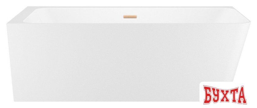 Ванна Wellsee Bromance 170x78 23160404R (пристенная ванна (левая) белый глянец, экран, ножки, сифон-автомат золото)