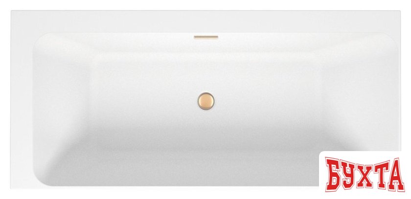 Ванна Wellsee Bromance 170x78 23160404R (пристенная ванна (левая) белый глянец, экран, ножки, сифон-автомат золото) 4