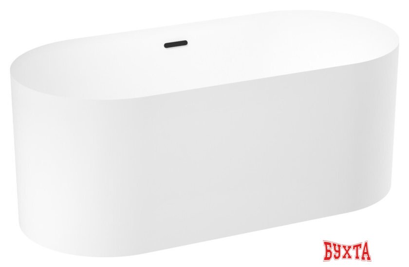 Ванна Wellsee Chalice Perfection 166x77 230601003 (отдельностоящая ванна белый глянец, экран, ножки, сифон-автомат матовый черный) 2