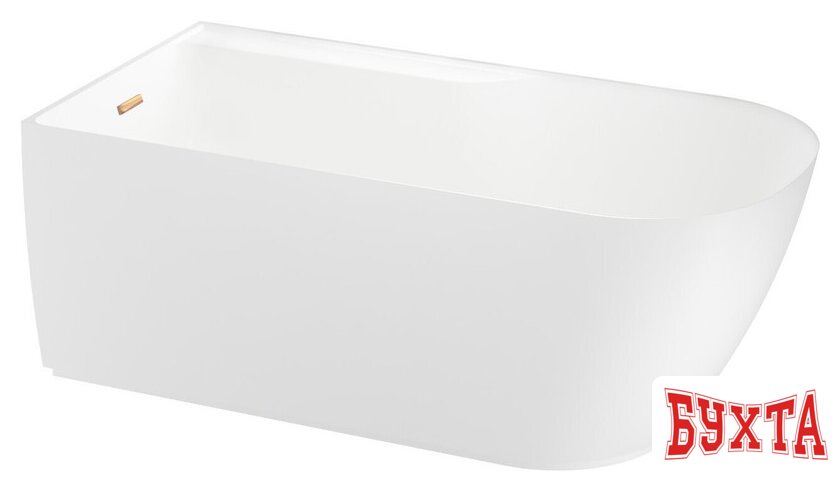 Ванна Wellsee Camellia 2.0 167x82 236201004 (отдельностоящая ванна (левая) белый глянец, экран, ножки, сифон-автомат золото)