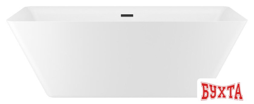 Ванна Wellsee Cute Twin S 168x75 23830103R (отдельностоящая ванна белый глянец, экран, ножки, сифон-автомат матовый черный)