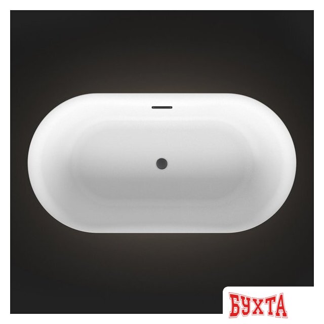 Ванна Wellsee Chic Riviera 170x76 23680503R (отдельностоящая ванна с подсветкой белый глянец, экран, ножки, сифон-автомат матовый черный) 4