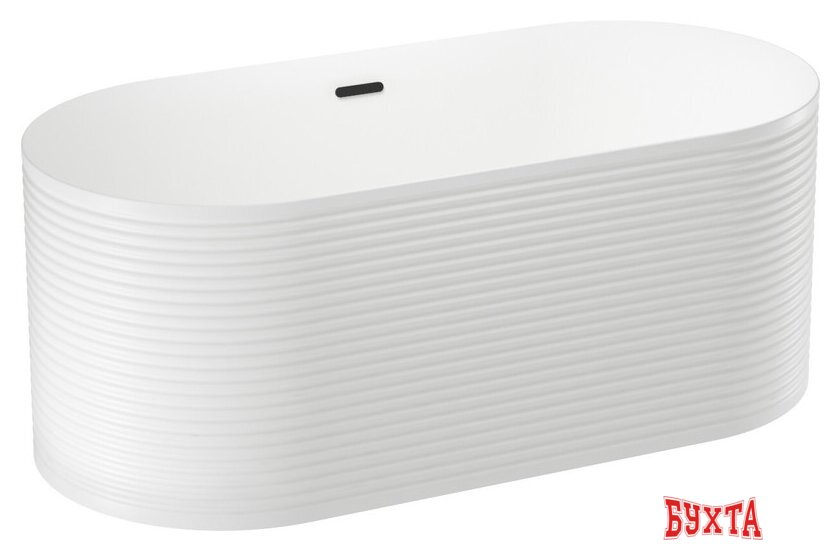 Ванна Wellsee Éclatant 2.0 167x79 231401003 (отдельностоящая ванна белый глянец, экран, ножки, сифон-автомат матовый черный) 2