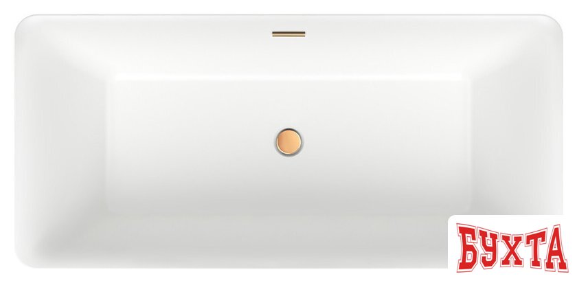 Ванна Wellsee DeSire 167,5x78 231502004 (отдельностоящая ванна белый глянец, экран, ножки, сифон-автомат золото) 4