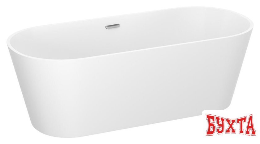 Ванна Wellsee Shell 170x75 28170301R (отдельностоящая ванна белый глянец, экран, ножки, сифон-автомат хром) 2