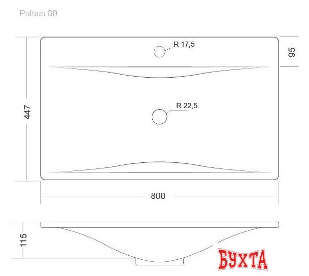 Умывальник Madera Pulsus 80 2