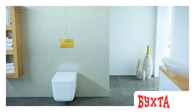 Панель смыва OLI Slim 154962 (золотистый) 2