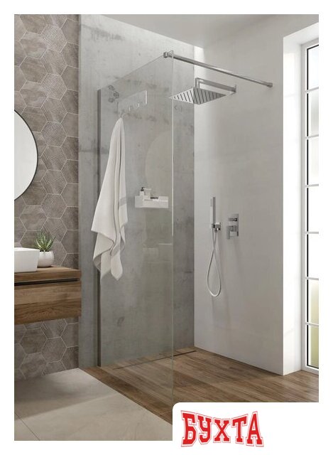 Душевая стенка Deante Mokko Nero Walk-In KQM_039P 3