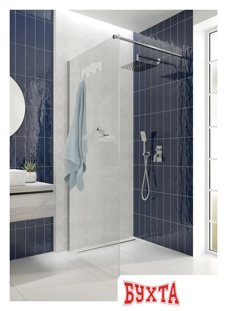 Душевая стенка Deante Mokko Nero Walk-In KQM_039P 4