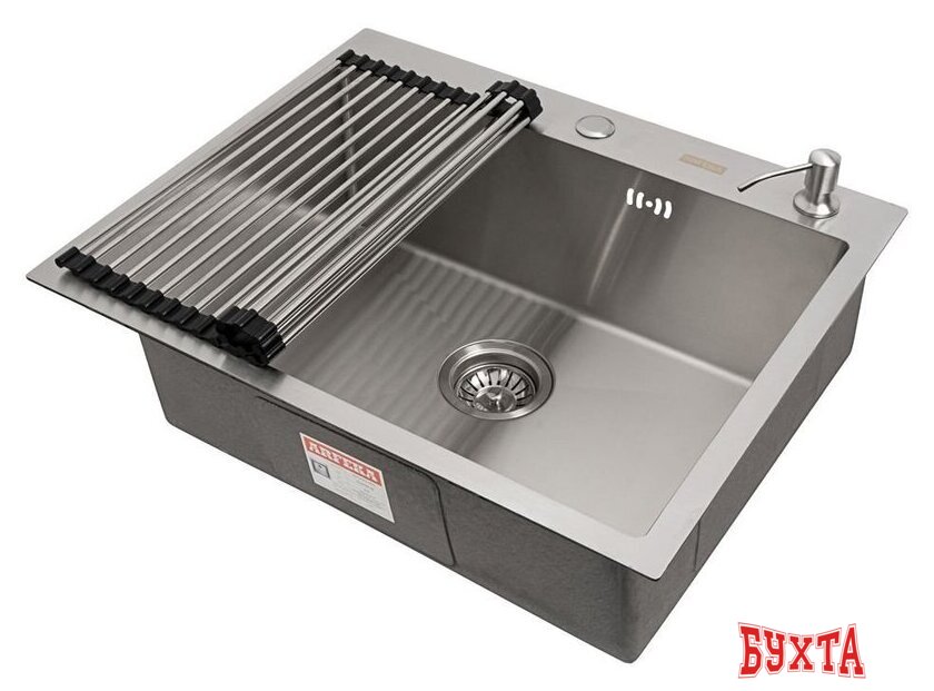 Кухонная мойка ARFEKA ECO AR мойка 600*500, роллер-мат, дозатор SATIN