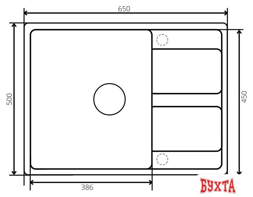 Кухонная мойка ZorG Apollo 65 (черный оникс) 4