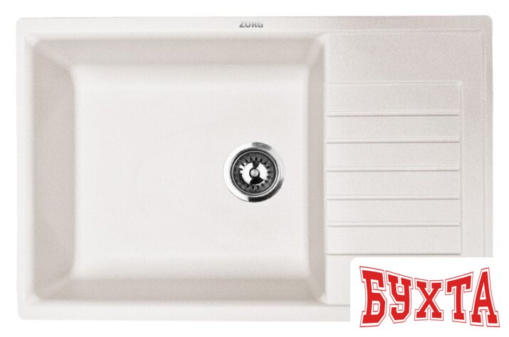 Кухонная мойка ZorG Dello 78 (белый камень)