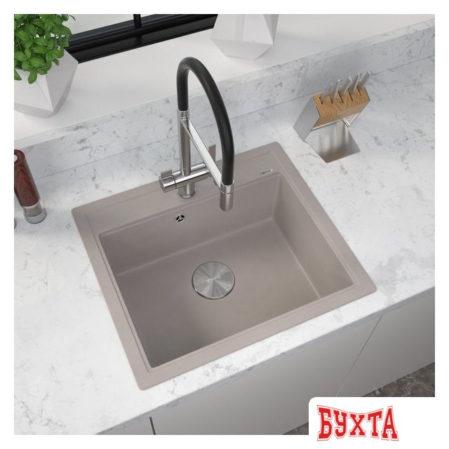 Кухонная мойка ZorG Rock 60 Premium alumetallic