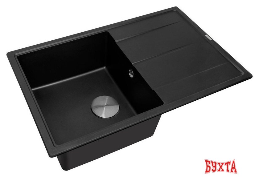 Кухонная мойка ZorG Rock 78 Premium black metallic