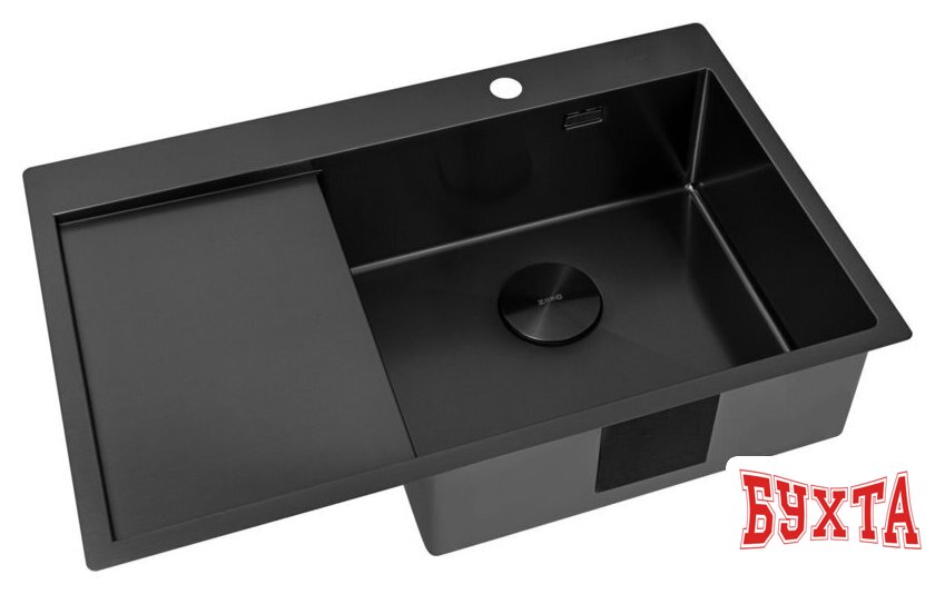 Кухонная мойка ZorG ZRN 5080 Premium R PVD Gunblack 5