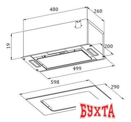 Кухонная вытяжка ZorG Asta 1060 60 M (белый) 3