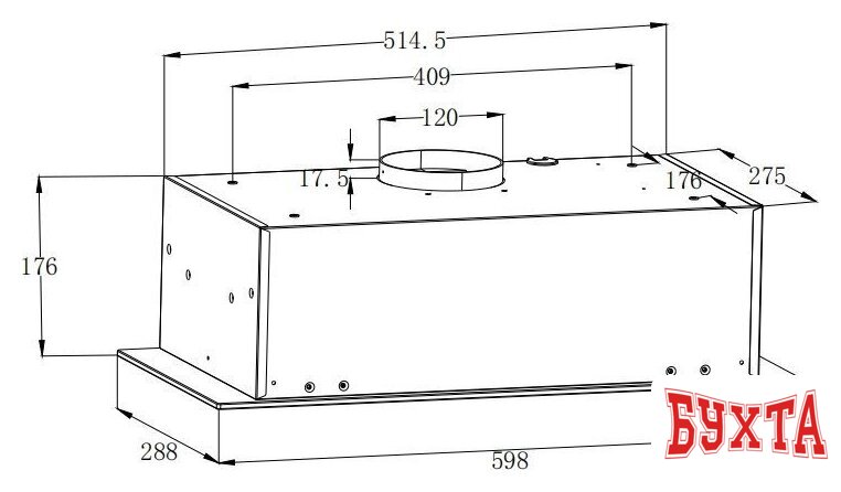 Кухонная вытяжка ZorG Platino 1030 60 S (белый) 4
