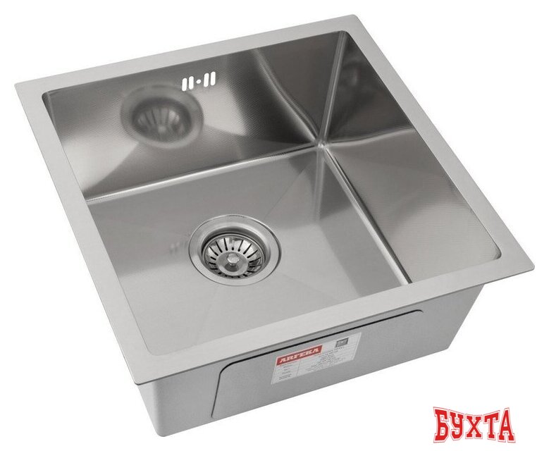 Кухонная мойка ARFEKA ECO AR 450*450 SATIN DECOR MILLET GRAINS