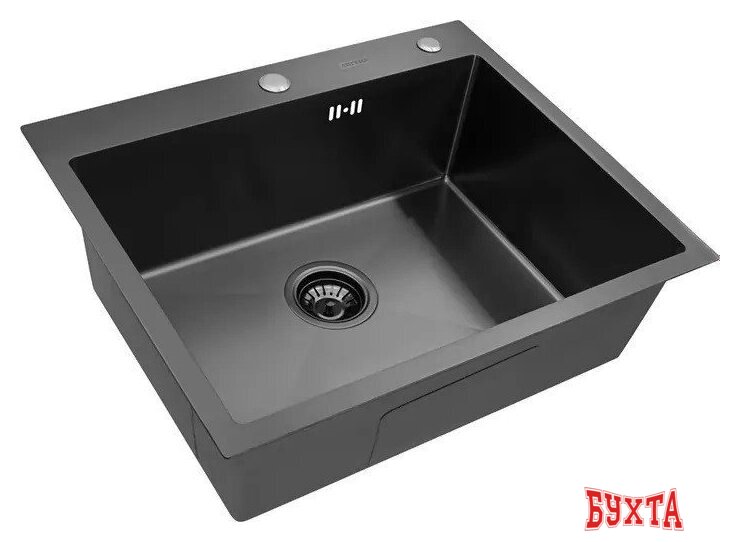 Кухонная мойка ARFEKA Eco AR 600*500 Black PVD Nano